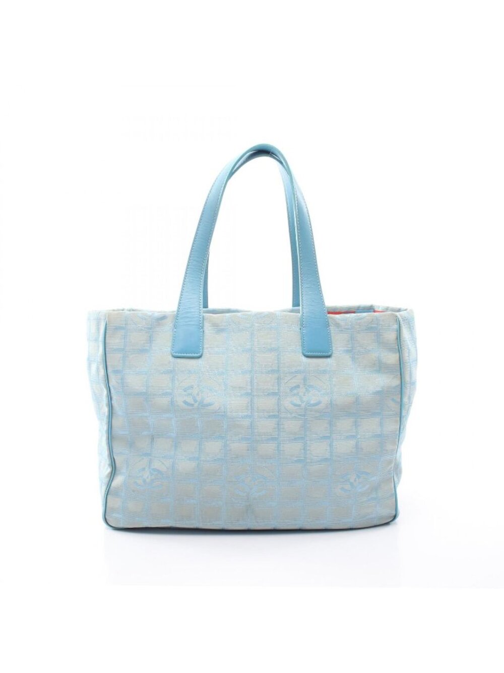 Chanel Tote New Travel Line MM Light Blue Leather New MM
